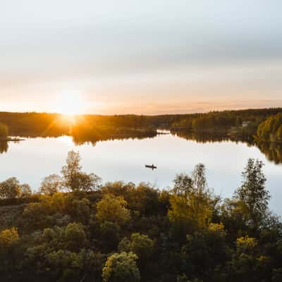 Canoeing in Jyrhämäjärvi, Rovaniemi (Summer), Finland