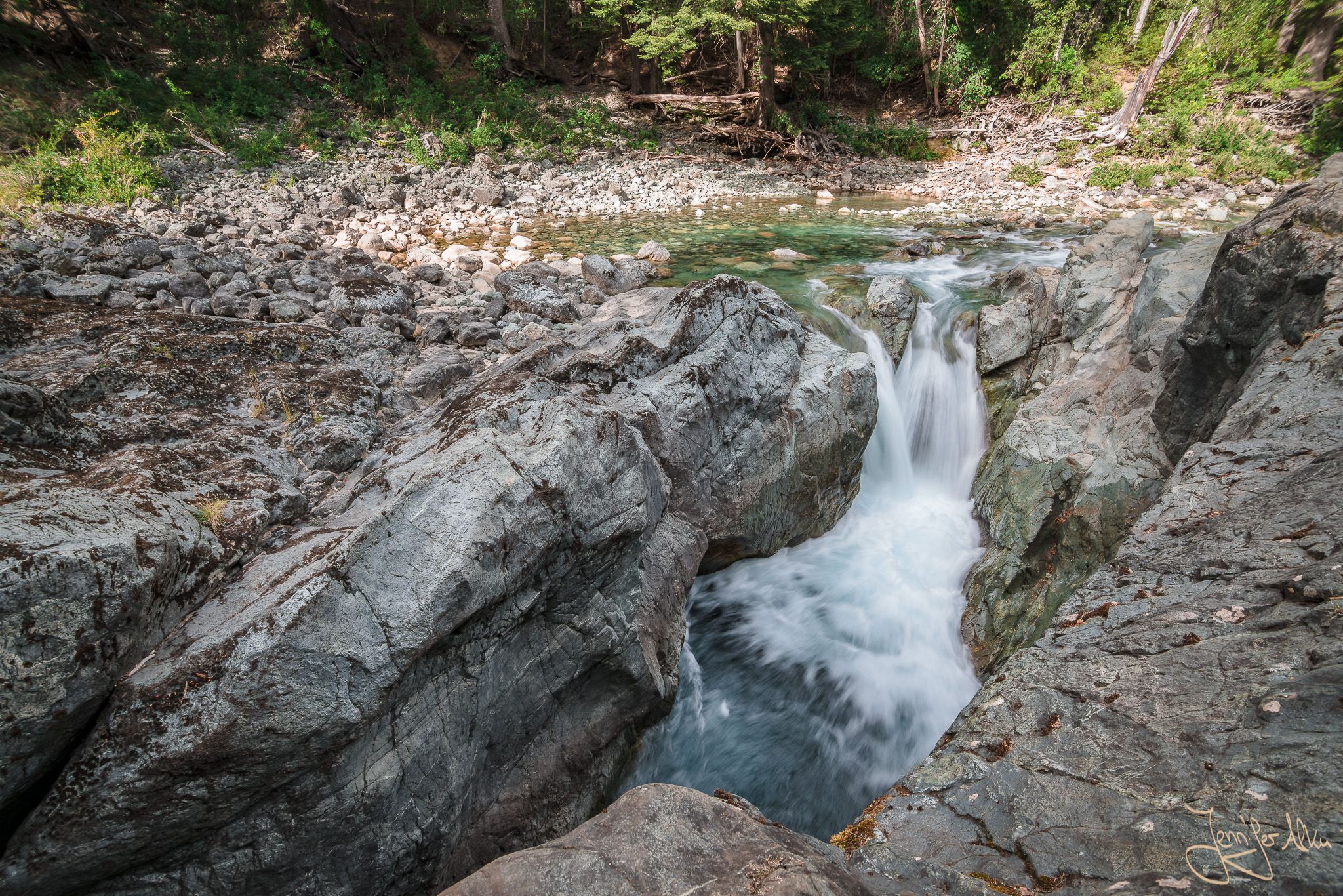Cascada Nacimiento close to Cajon del Azul, El Bolson, Argentina