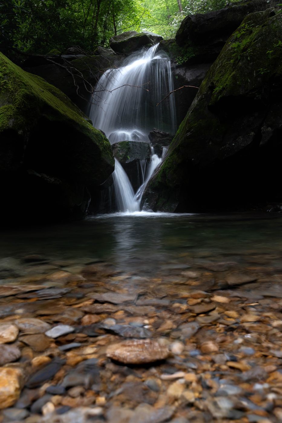 cascade below Grotto Falls, USA