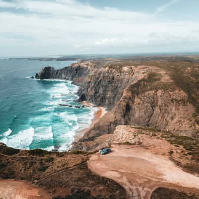 Cliffs near Praia do Mirouco, West Algarve, Portugal