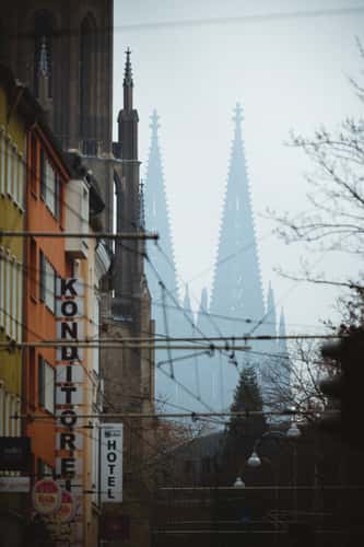 Cologne cathedral view from Zülpischer Street