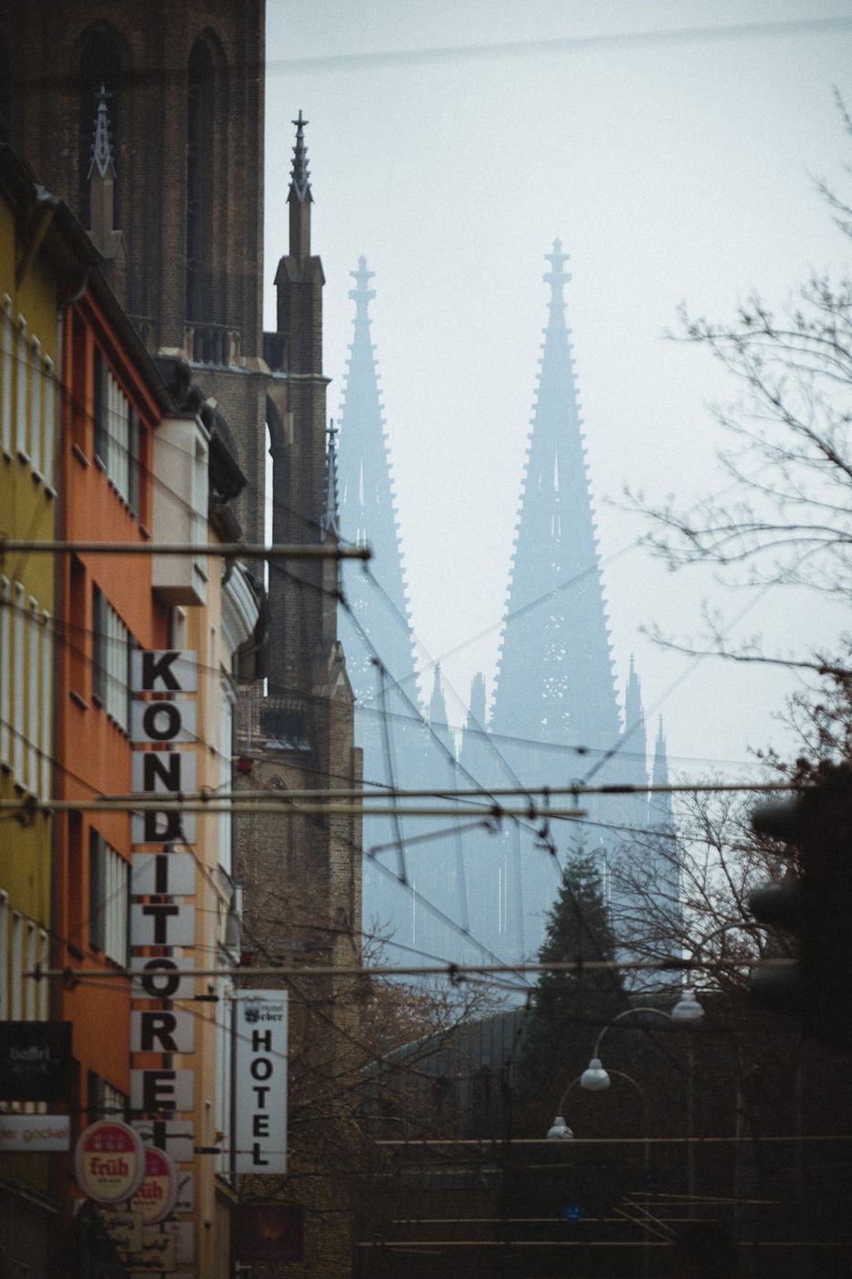 Cologne cathedral view from Zülpischer Street, Germany