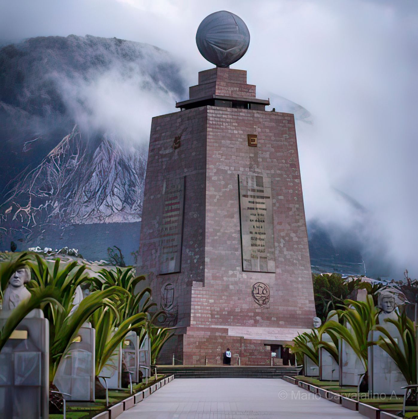 Equator spot in Quito, Ecuador