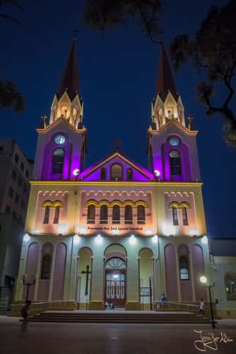 Exterior view of San Jose Cathedral in Posadas, Argentina