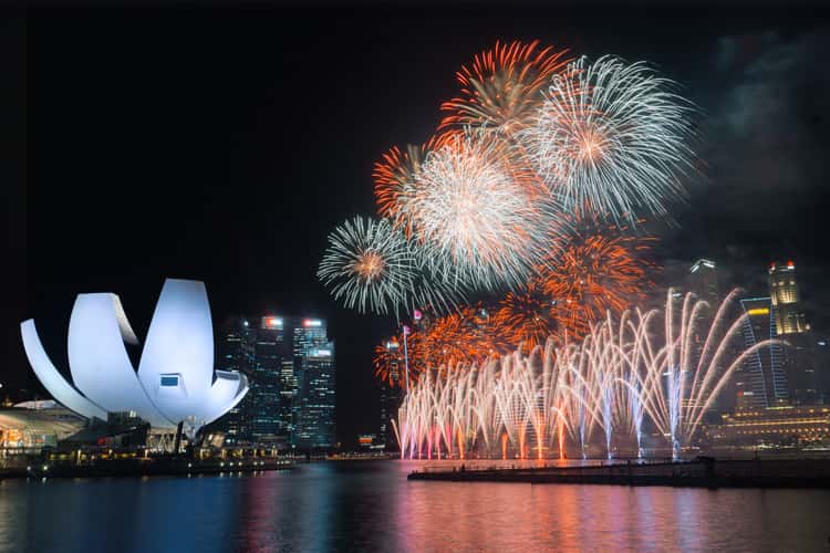 Fireworks with the Singapore Art and Science Museum