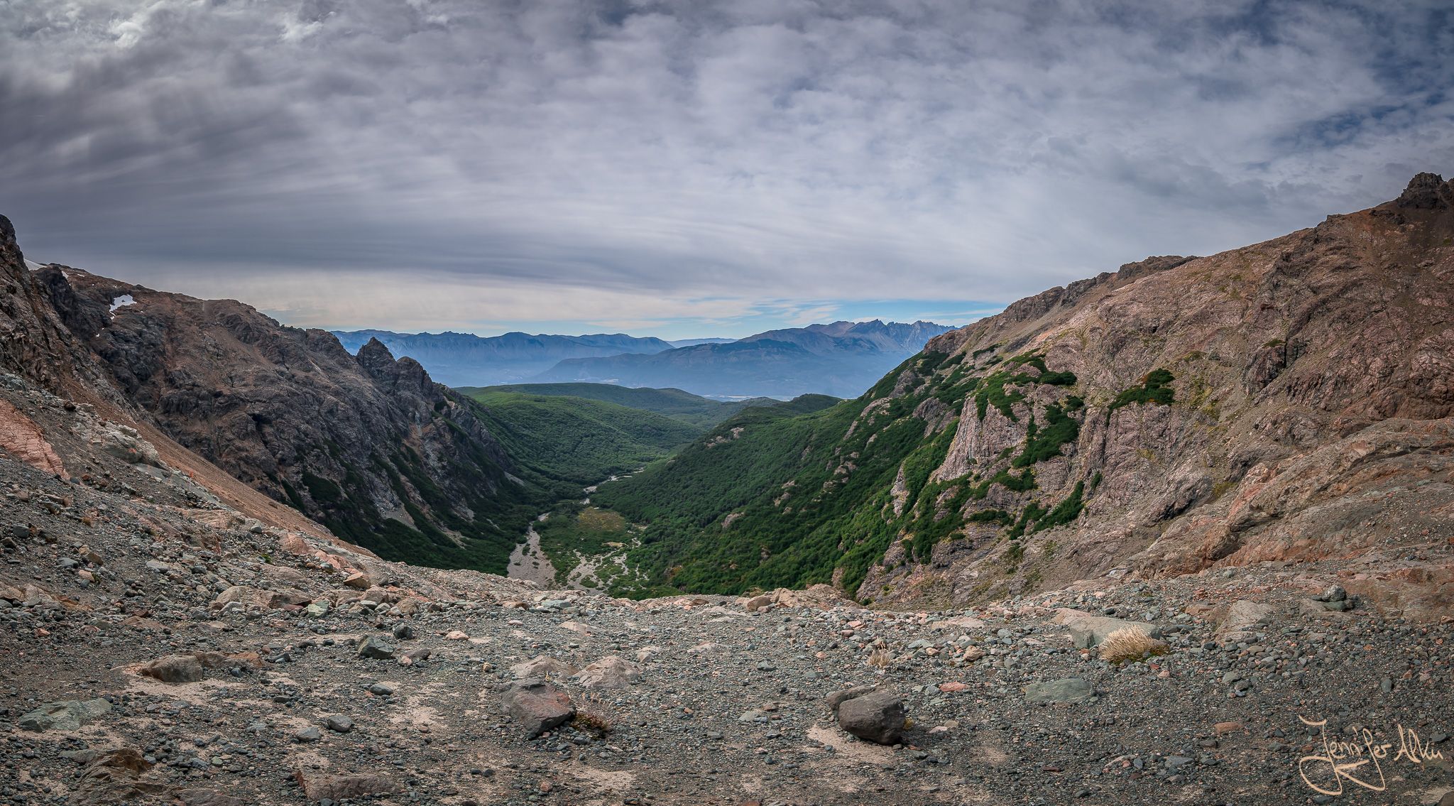 Viewpoint to Hielo Azul glacier near El Bolson, Argentina, Argentina