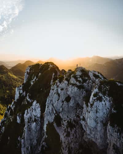 Hörndlwand, Chiemgauer Alps (north-east view, Drone)
