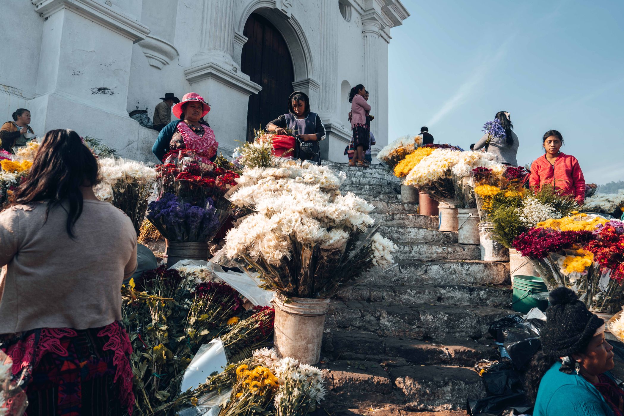 Isglesia de Santo Tomas stairs, Guatemala