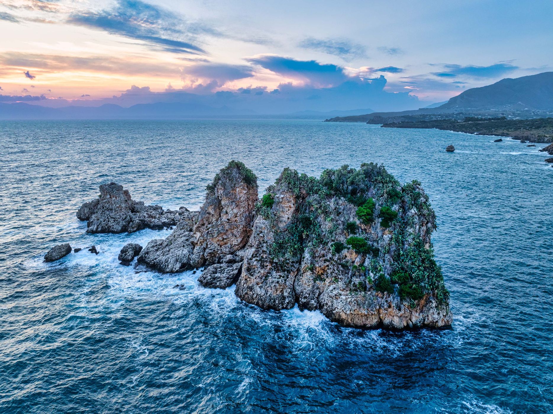 Island off Scopello, Sicily,, Italy