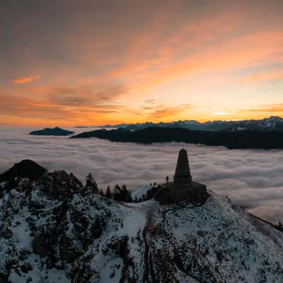 Jägerdenkmal, Grünten, Allgäu, Germany