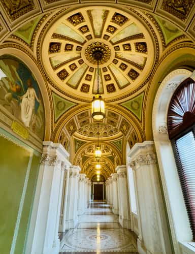 Library of Congress reading rooms corridor