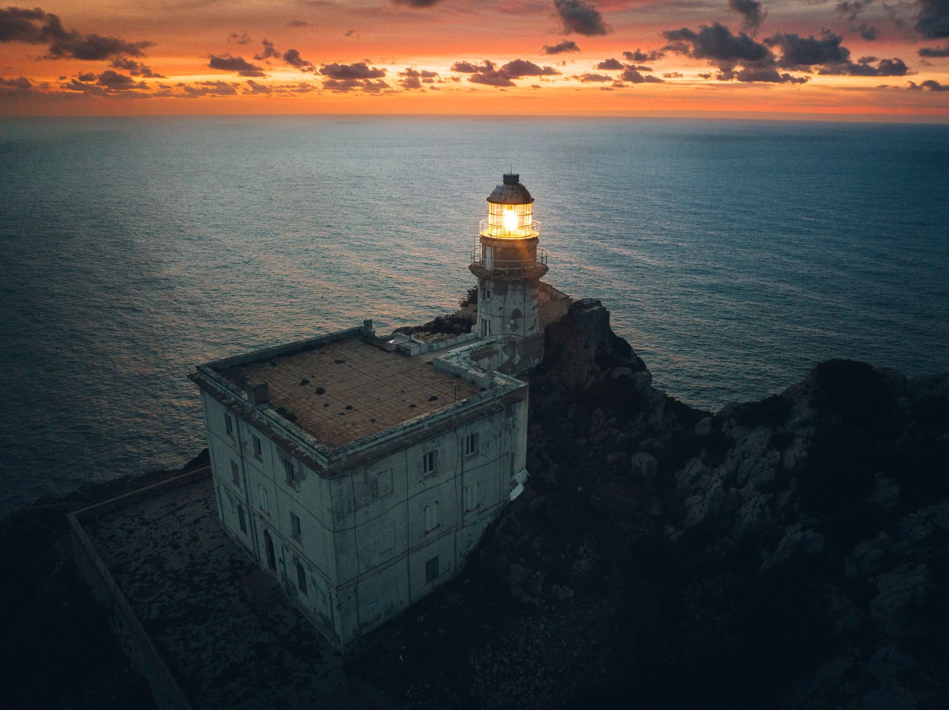 Lighthouse at Capo Caccia, Sardinia, Italy