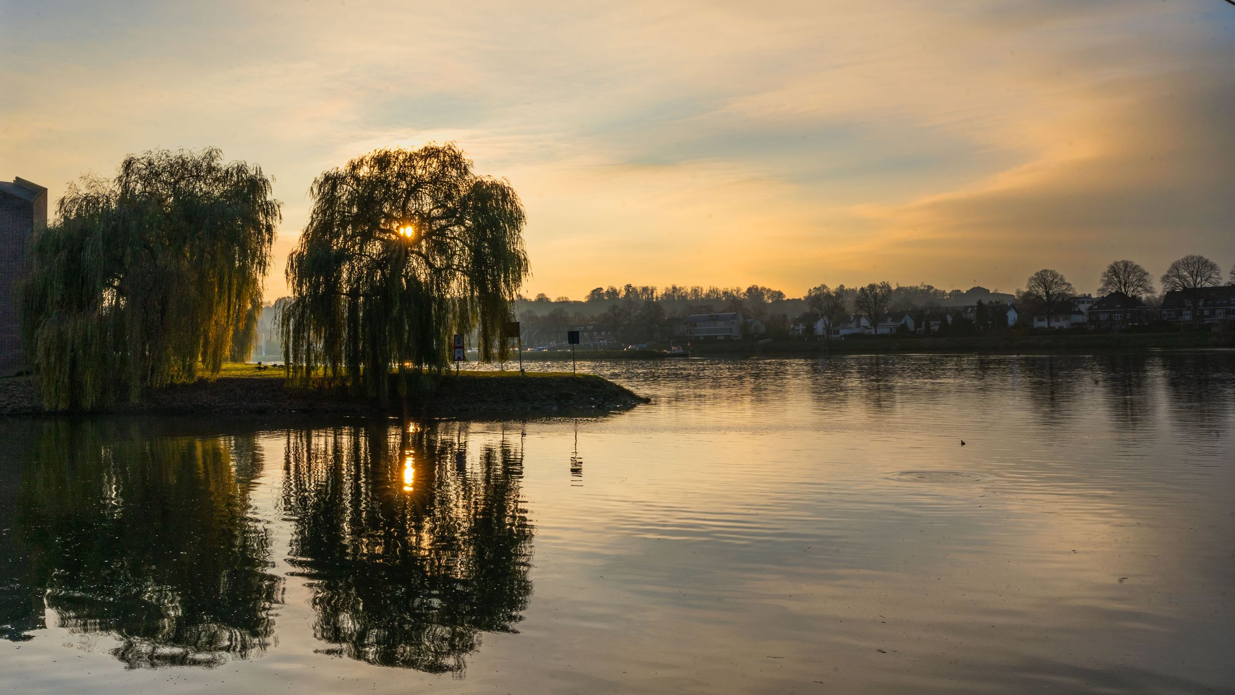 Maastricht, quay of river Meuse, Netherlands