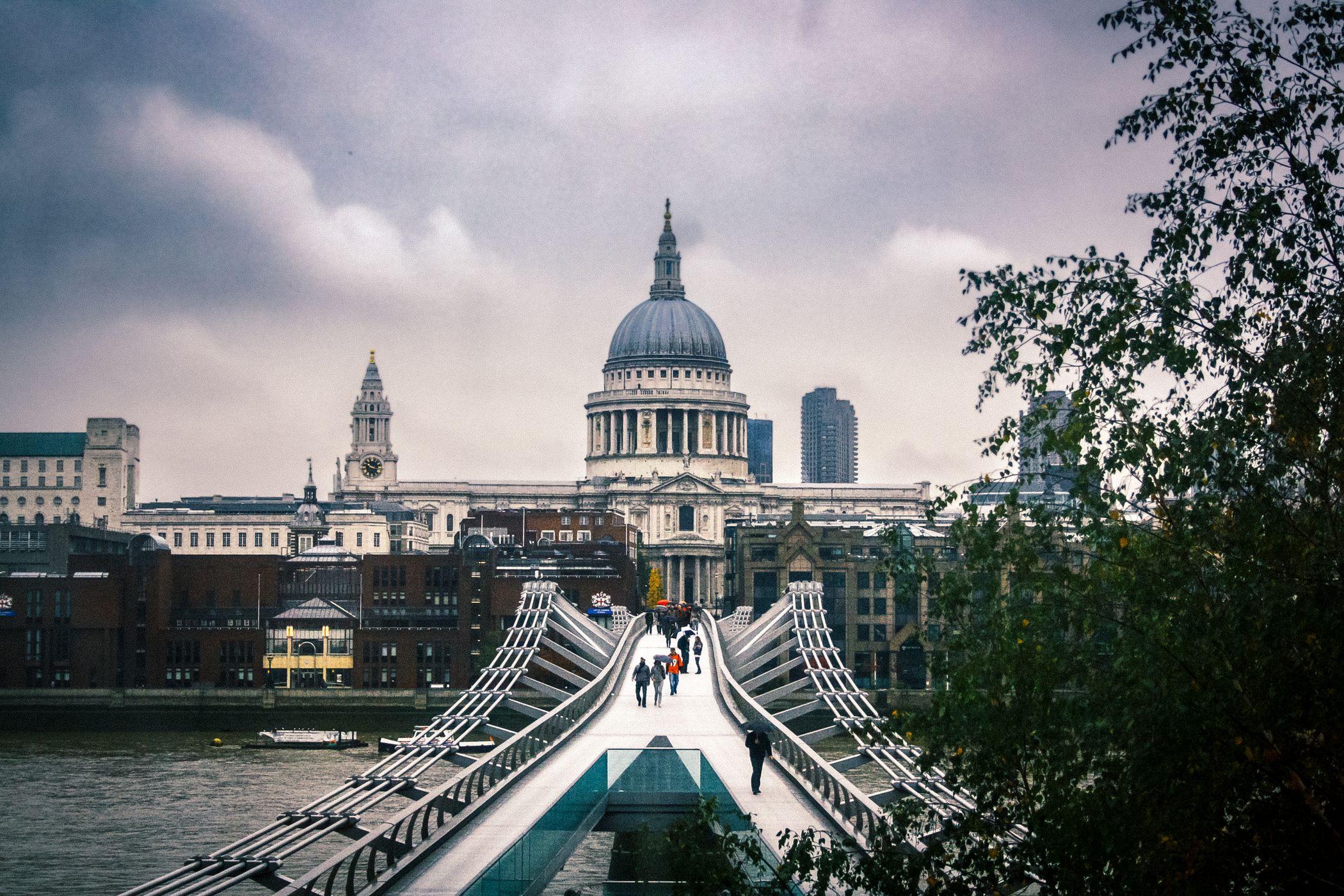 Millennium Bridge from Tate Modern, London, United Kingdom