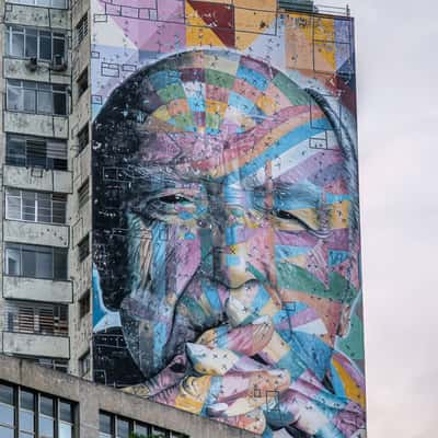 Mural of Oscar Niemeyer, Brazil