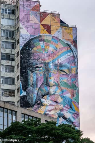 Mural of Oscar Niemeyer