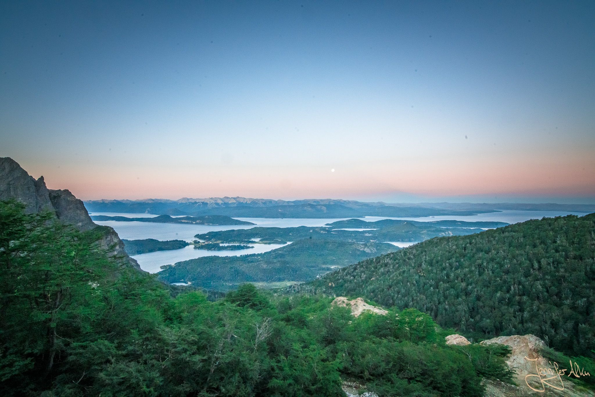 Panoramic view at Refugio Lopez, Bariloche, Argentina