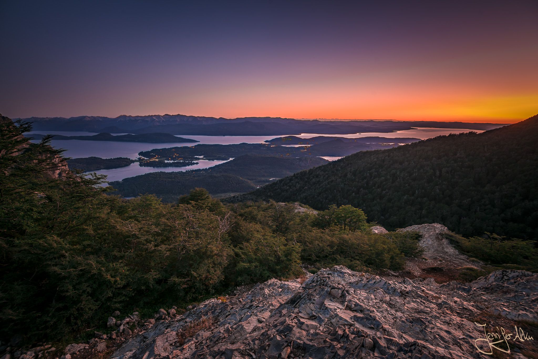Panoramic view at Refugio Lopez, Bariloche, Argentina