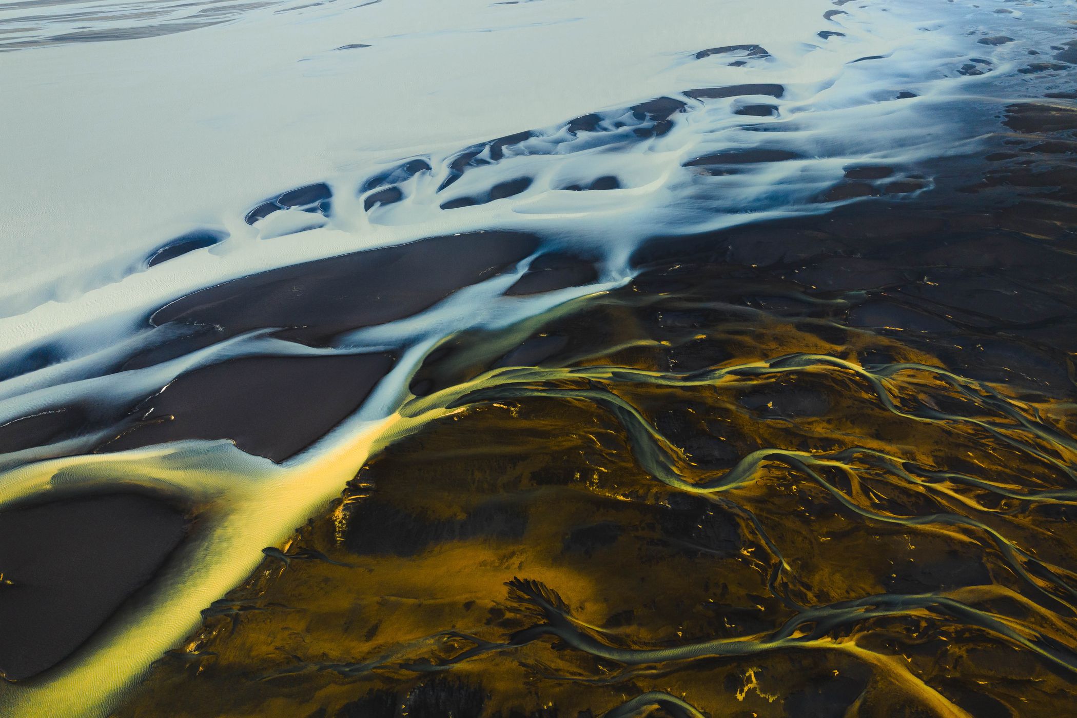River veins near Selfoss, Iceland