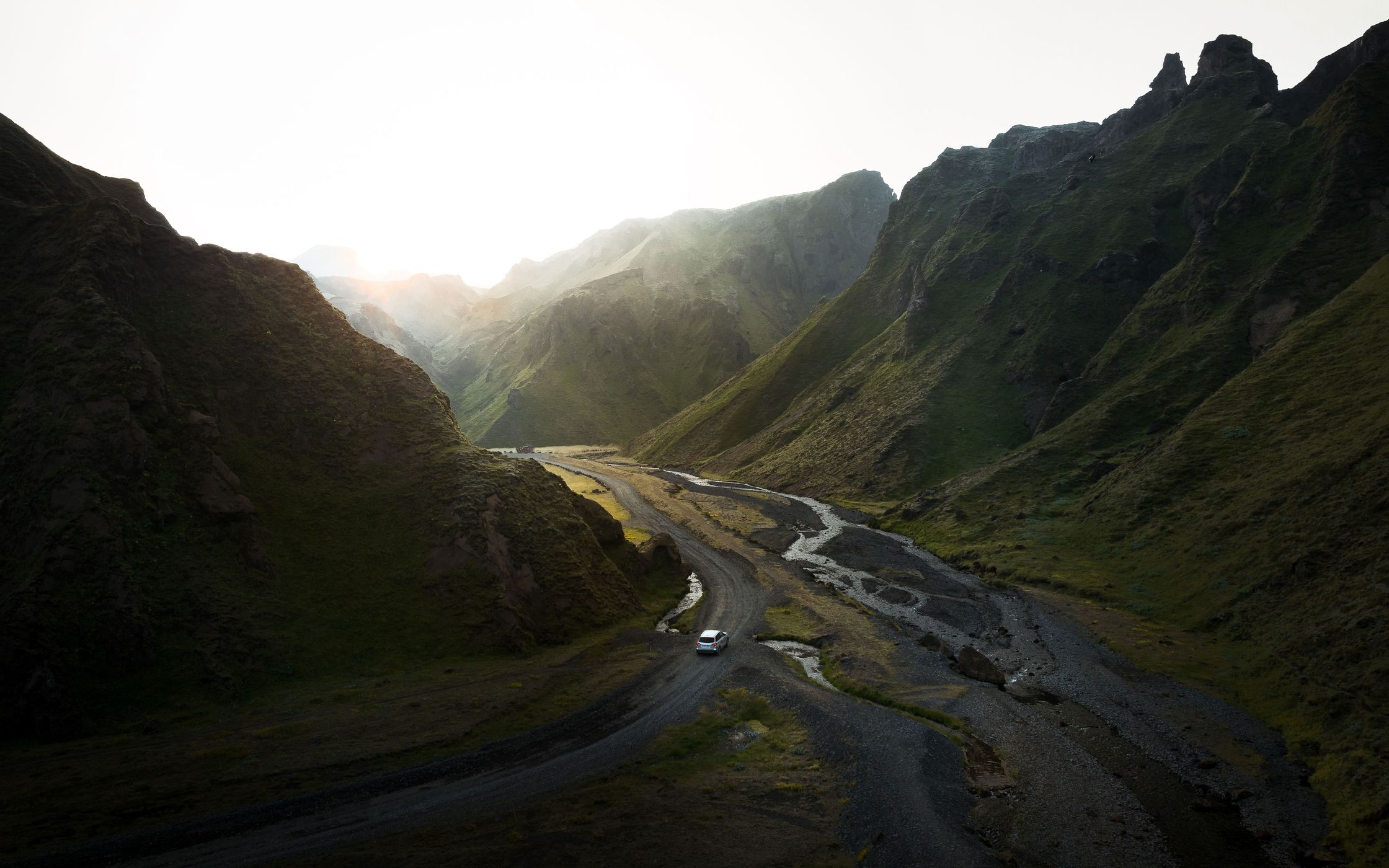 Road to Pakgil near Vik, Iceland