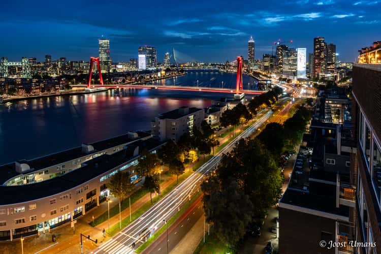 Rotterdam from topview at Boerengatkade