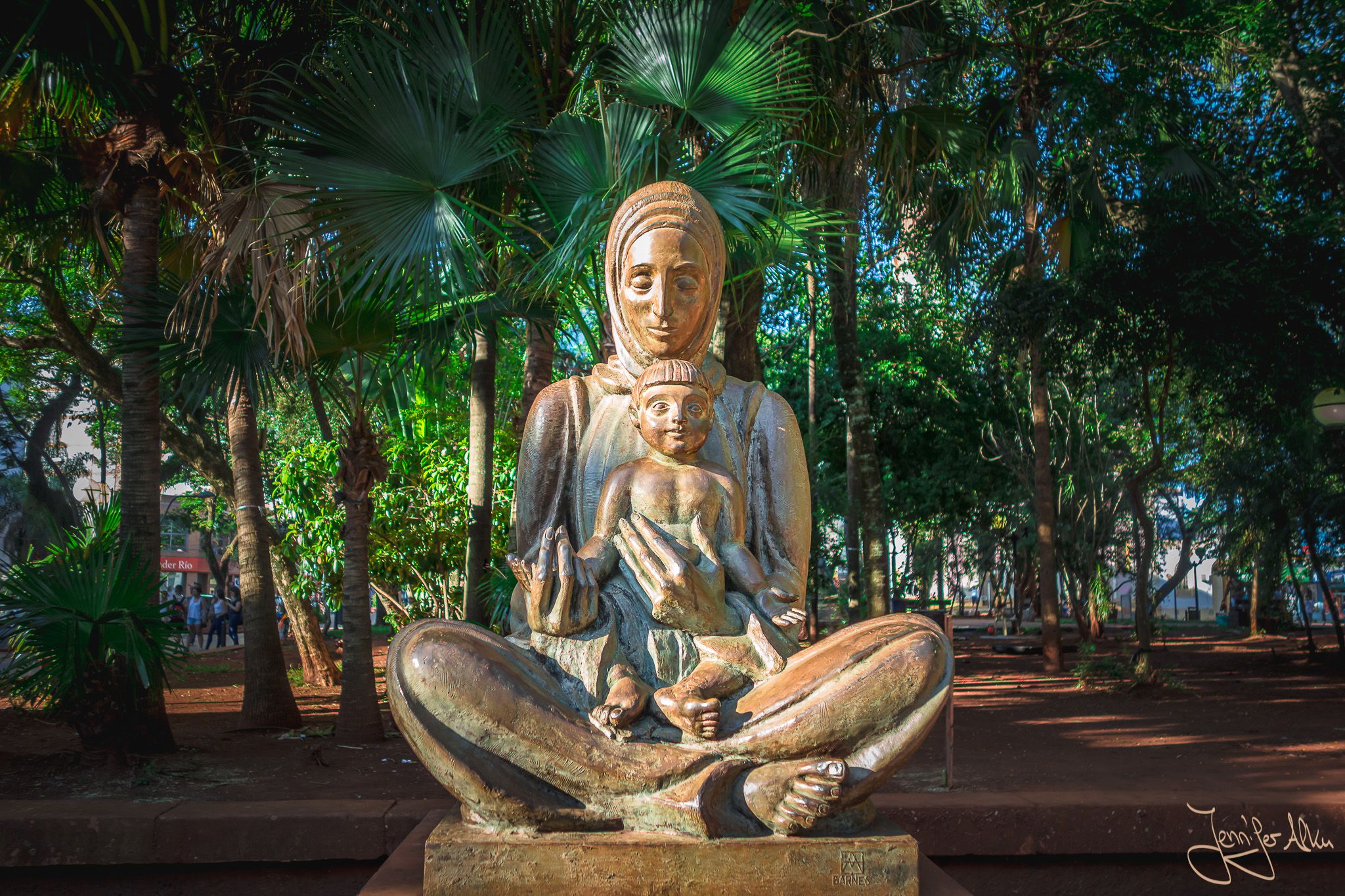 Statue in the Plaza 9 de Julio Posadas, Argentina, Argentina