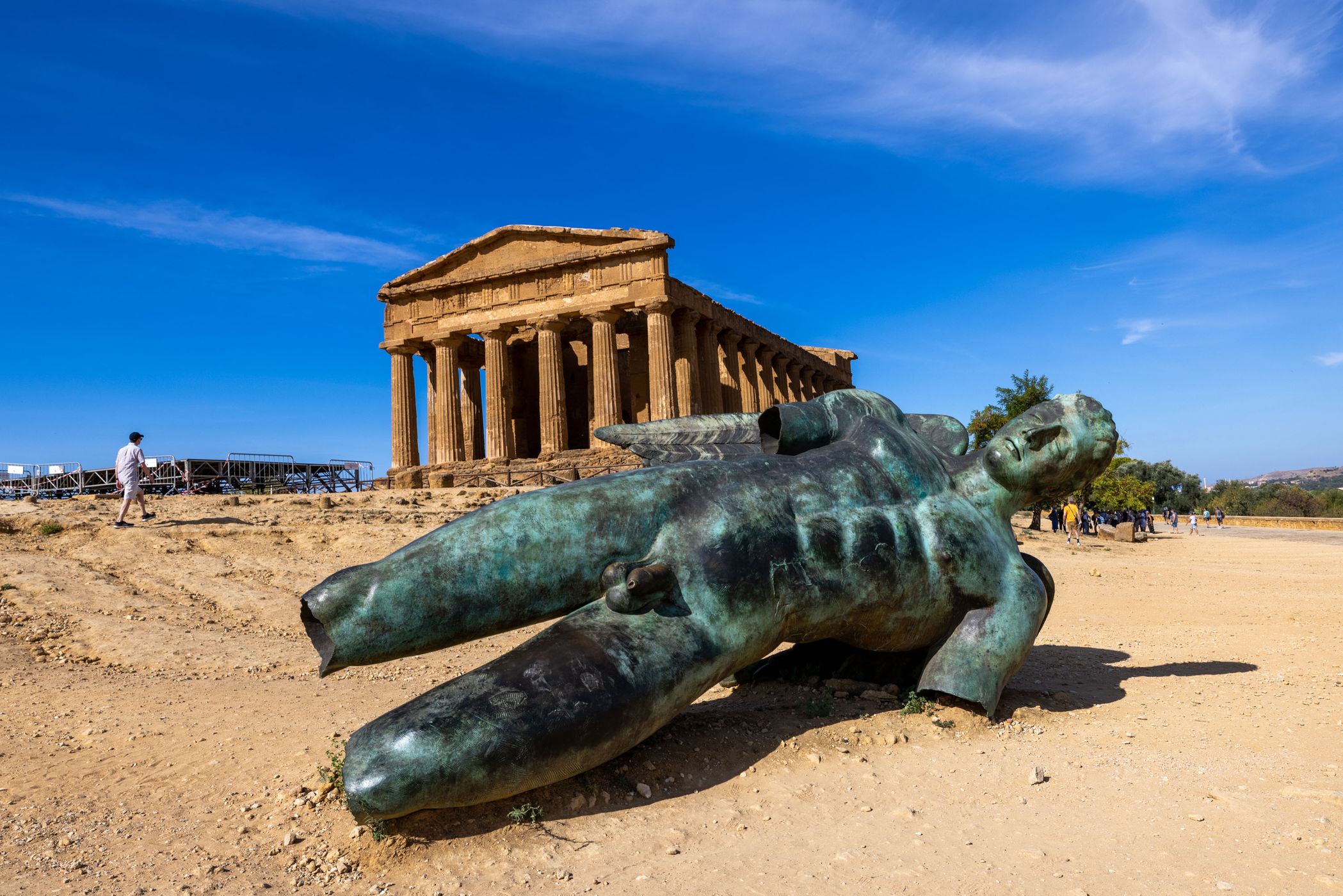 Statue of Icarus, Valley of the temples, Agrigento, Sicily, Italy