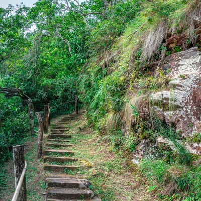 Stone stairs in Parque Provincial Teyú Cuaré, Argentina