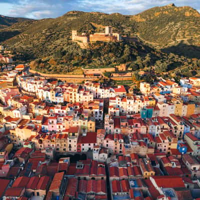 The coloursful town of Bosa, Italy