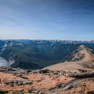 View from the Mirador del Correntino on the Cerro Capitan, Argentina