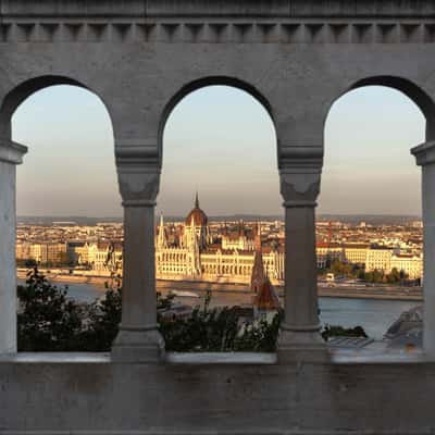 View of Hungarian Parliament from Fisherman's Bastion, Hungary