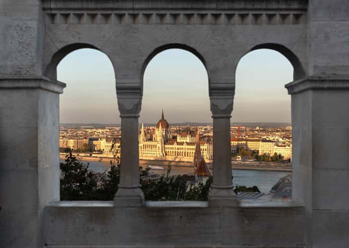 View of Hungarian Parliament from Fisherman's Bastion