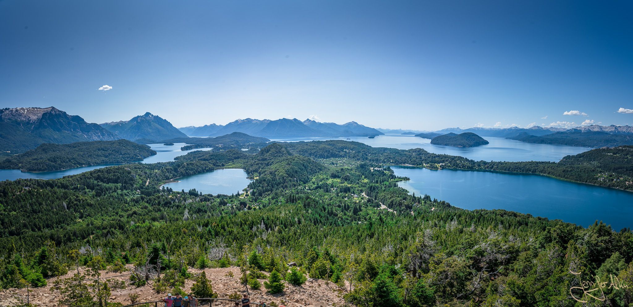 View of of the lakes & mountains at Bariloche, Argentina