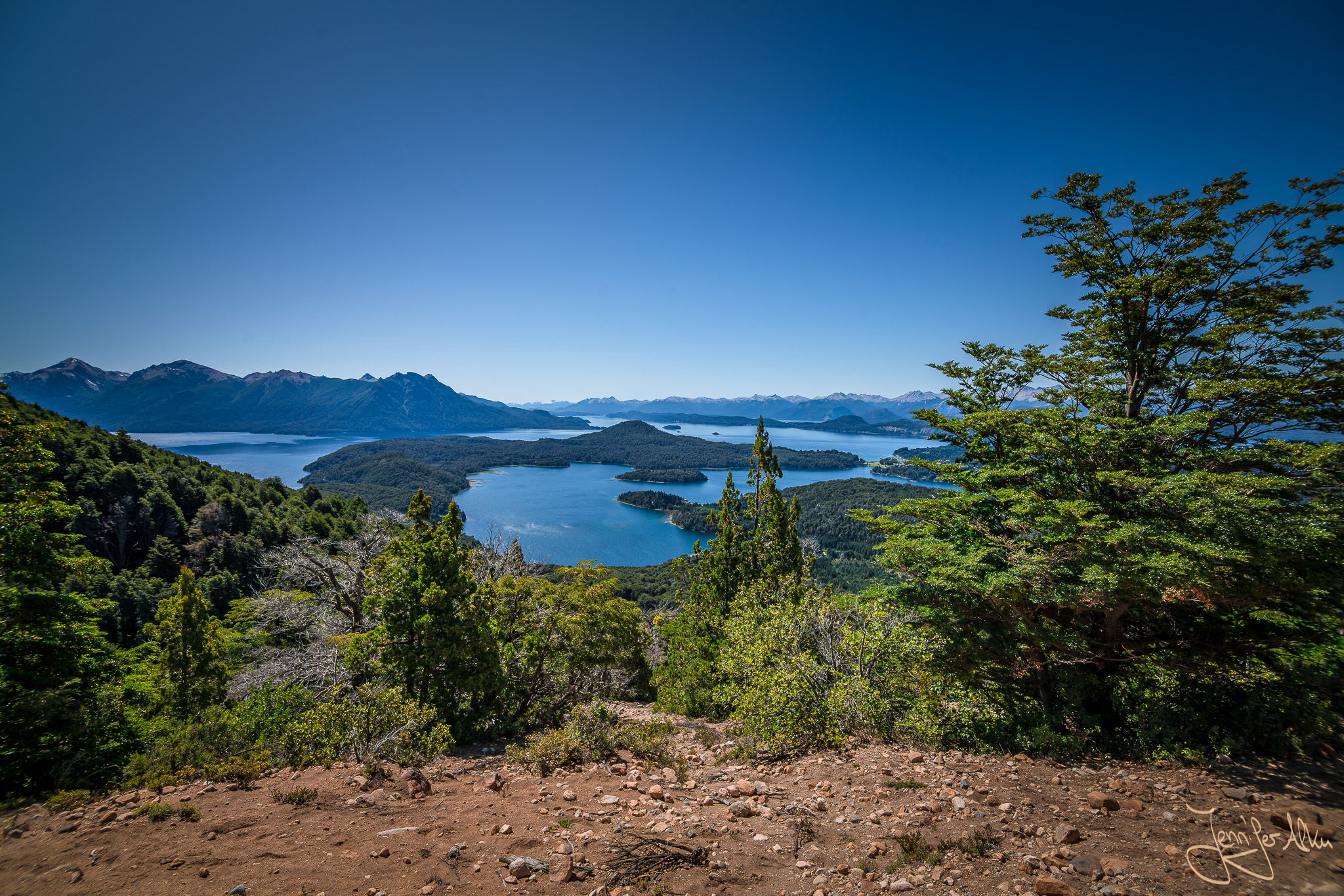 View of Refugio Roca Negra near Bariloche, Argentina