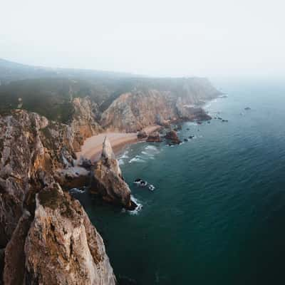 View on Praia da Ursa to Cabo da Roca, Portugal