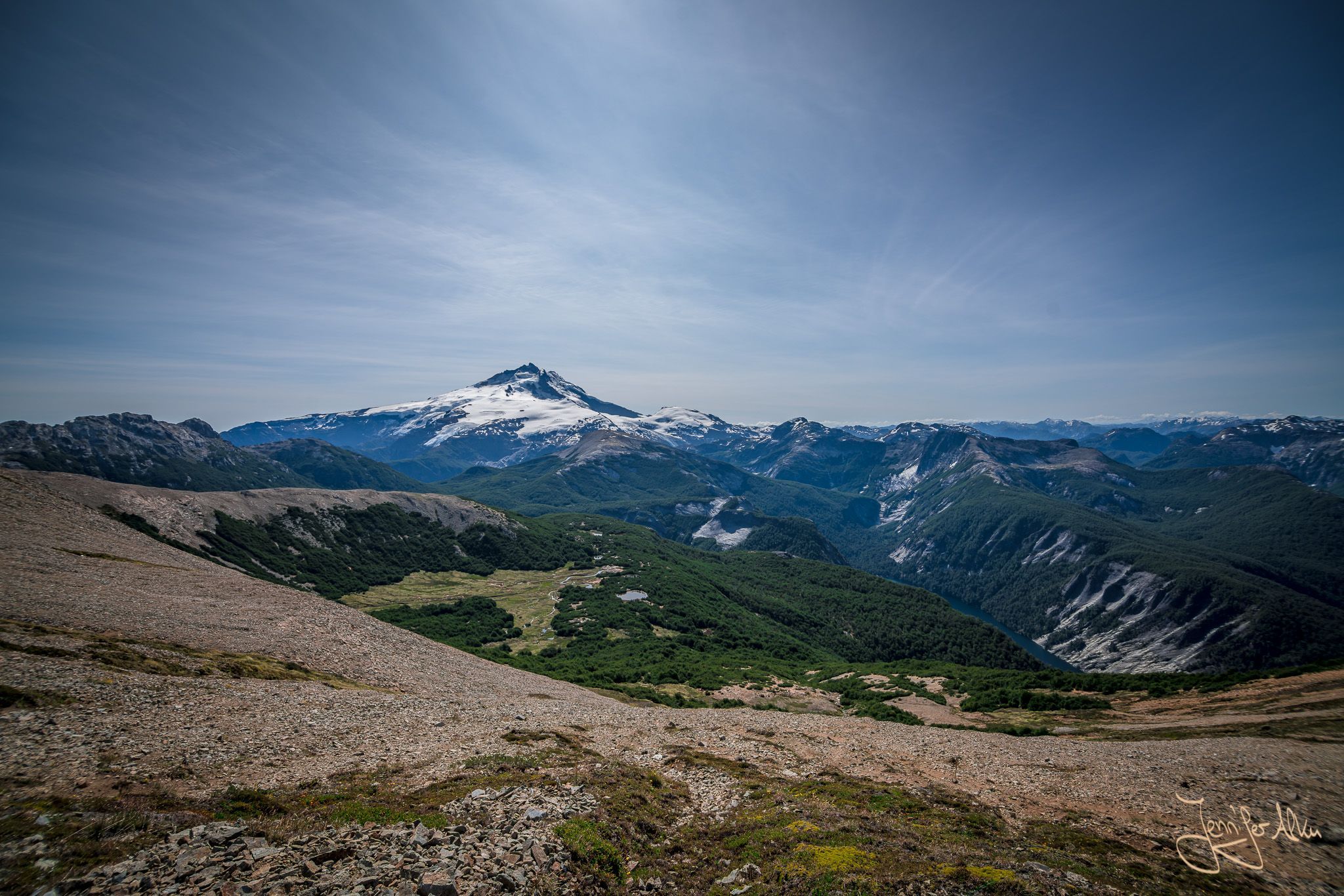 View to Cerro Tronador from Cerro Capitan, Argentina