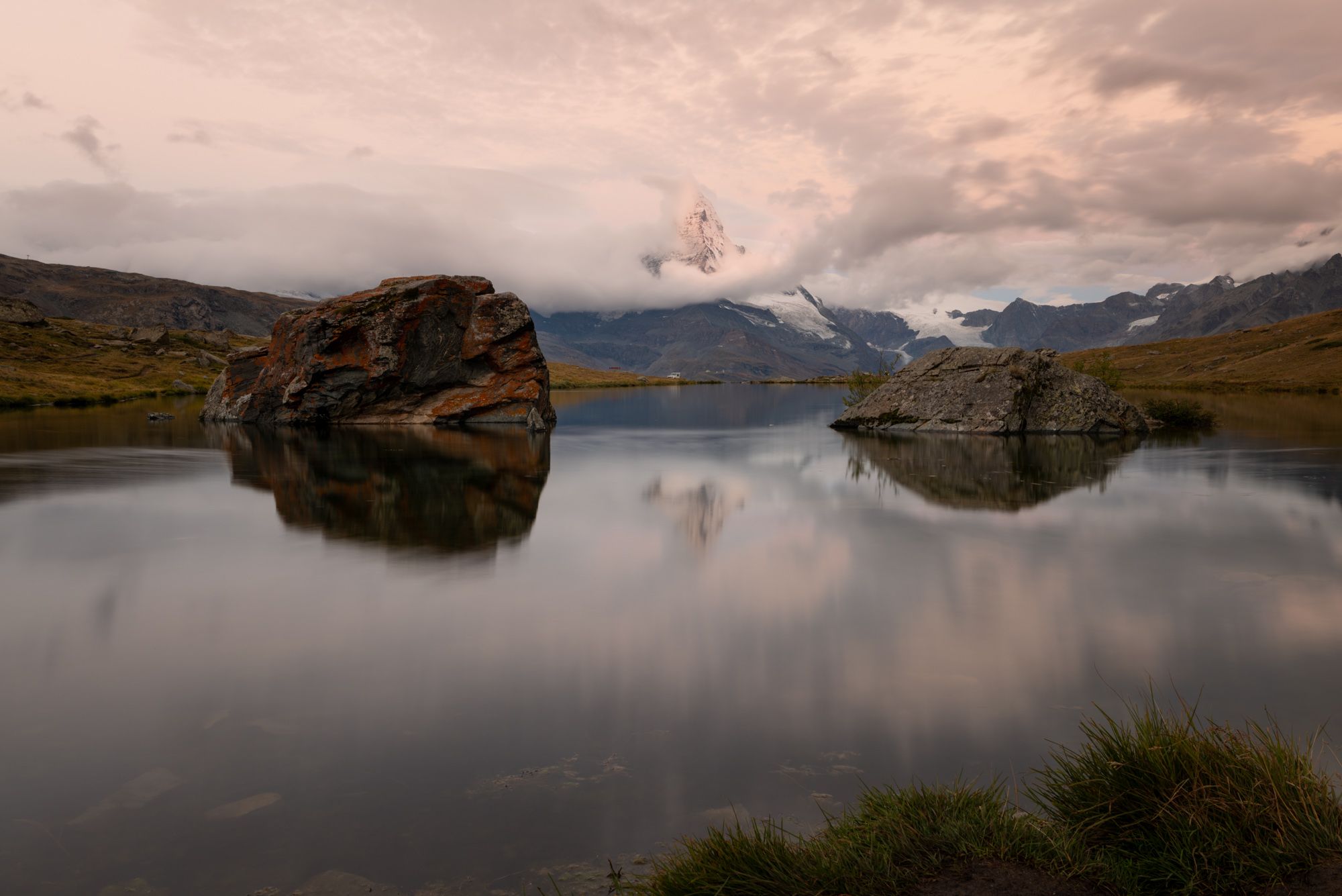 View to Matterhorn from Stelli Lake, Switzerland