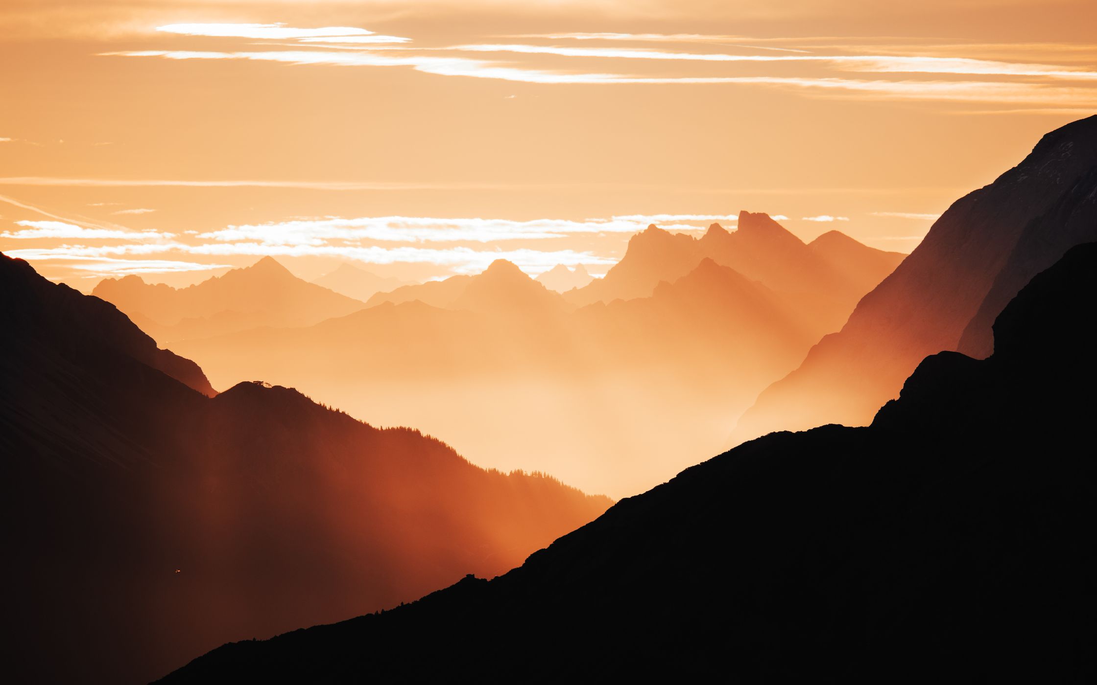 View to Zugspitze from Litnisschrofen, Tannheimer Tal, Austria