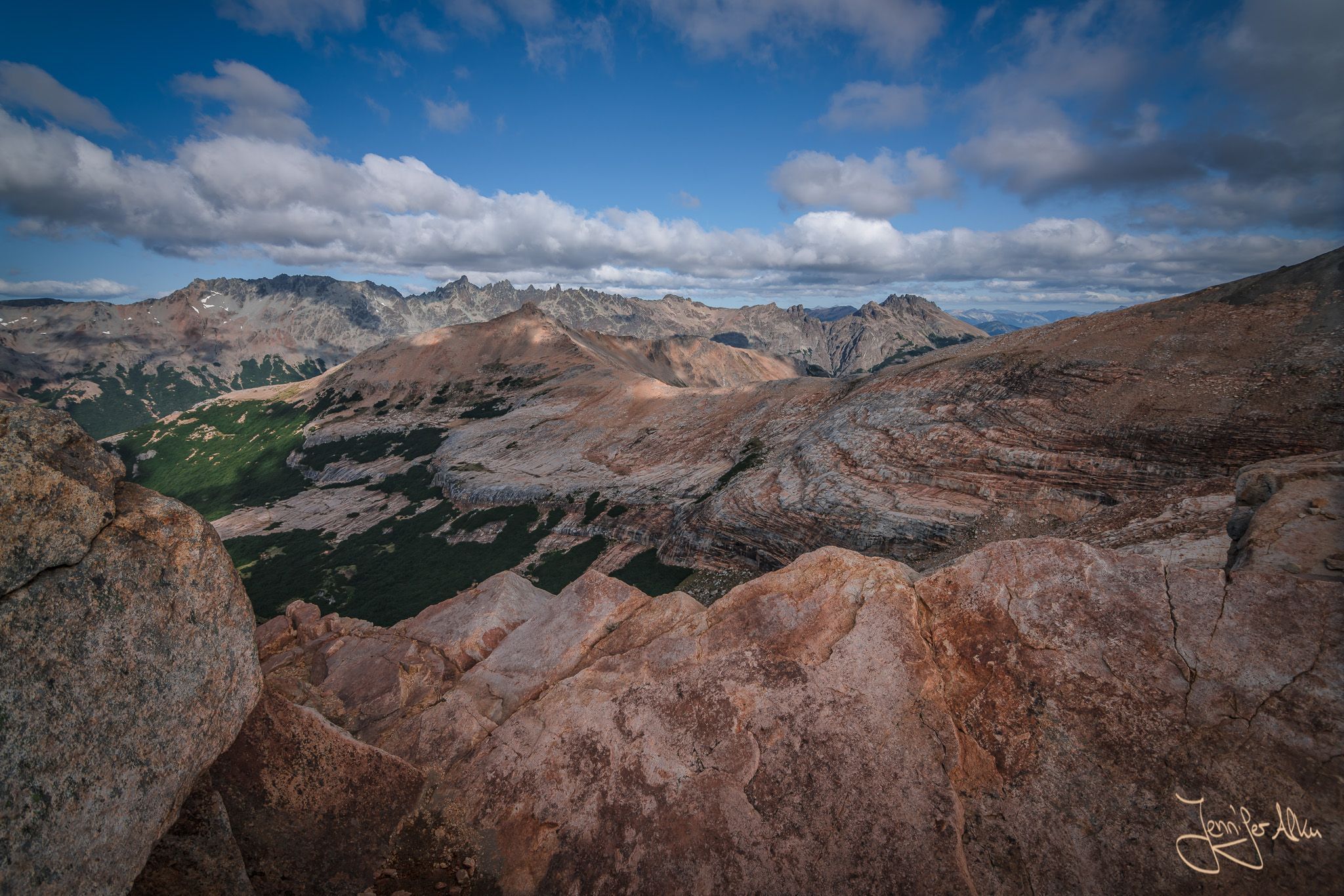 Viewpoint on the way up to Cerro Cristal, Bariloche, Argentina