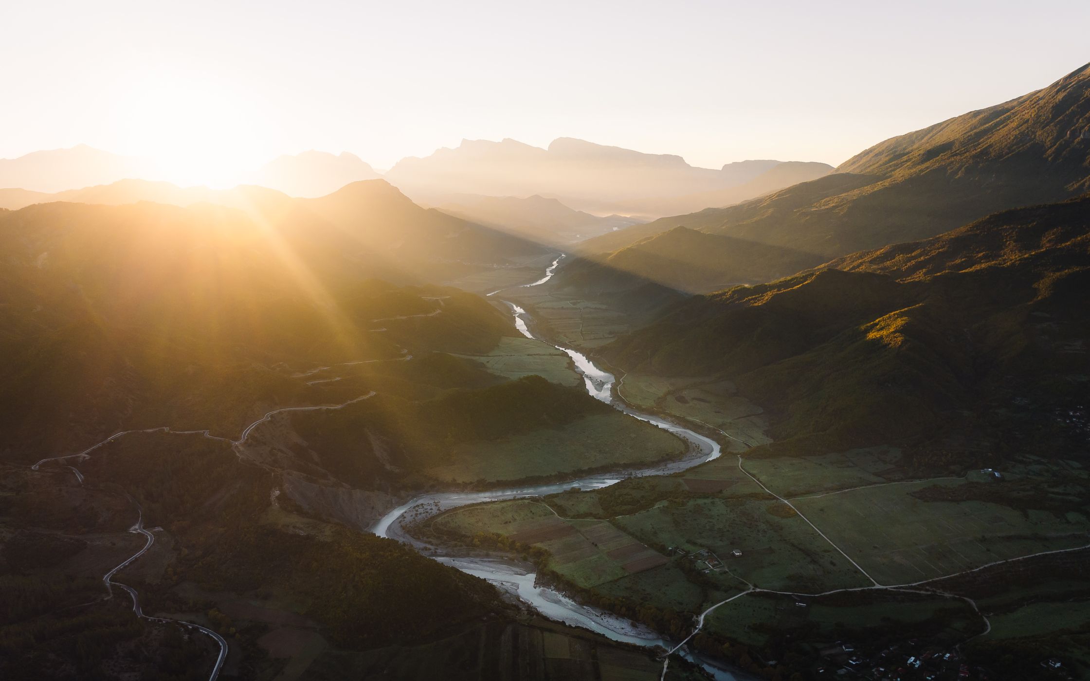 Vjosa River Bend, Albania