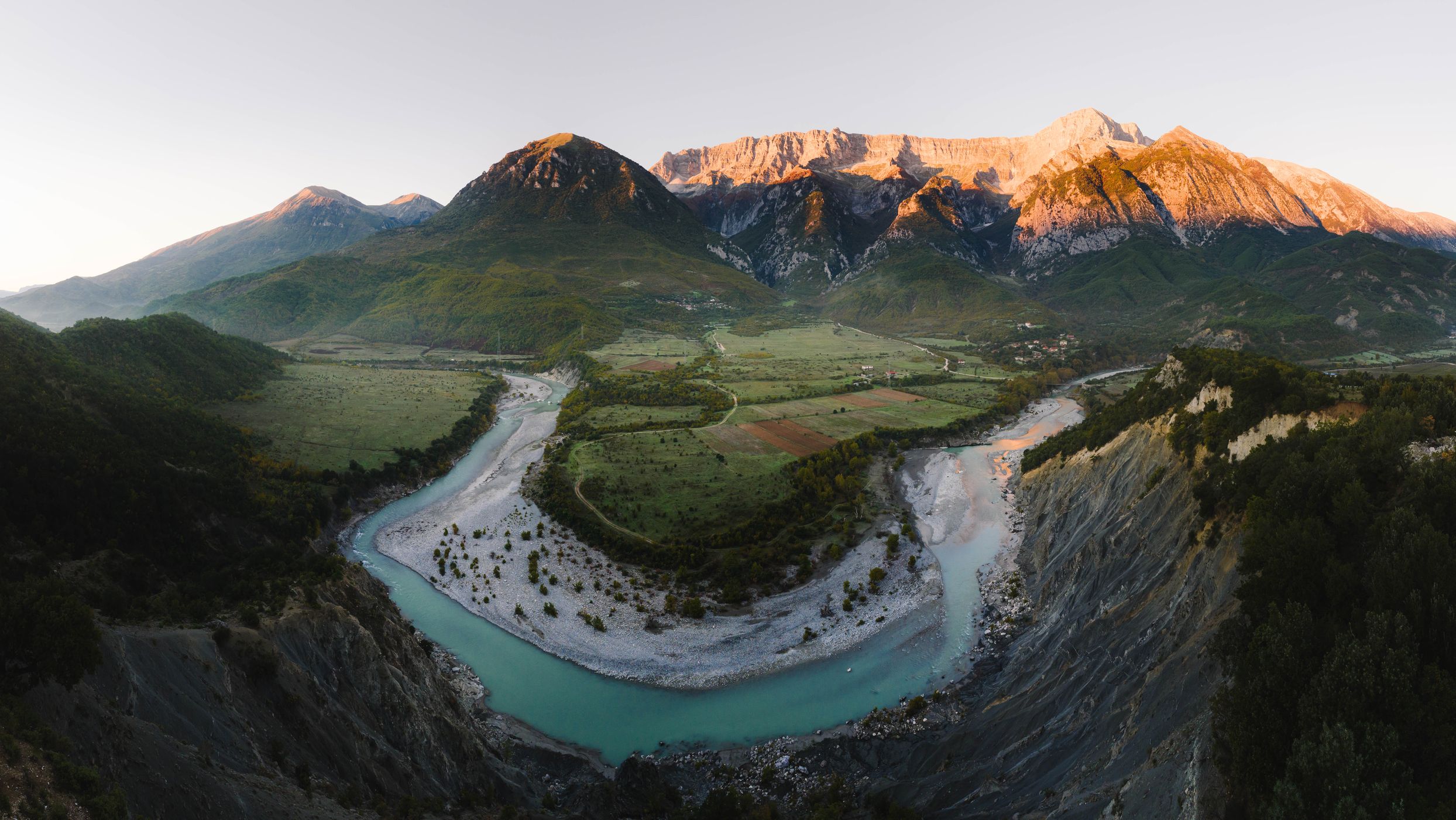 Vjosa River Bend, Albania