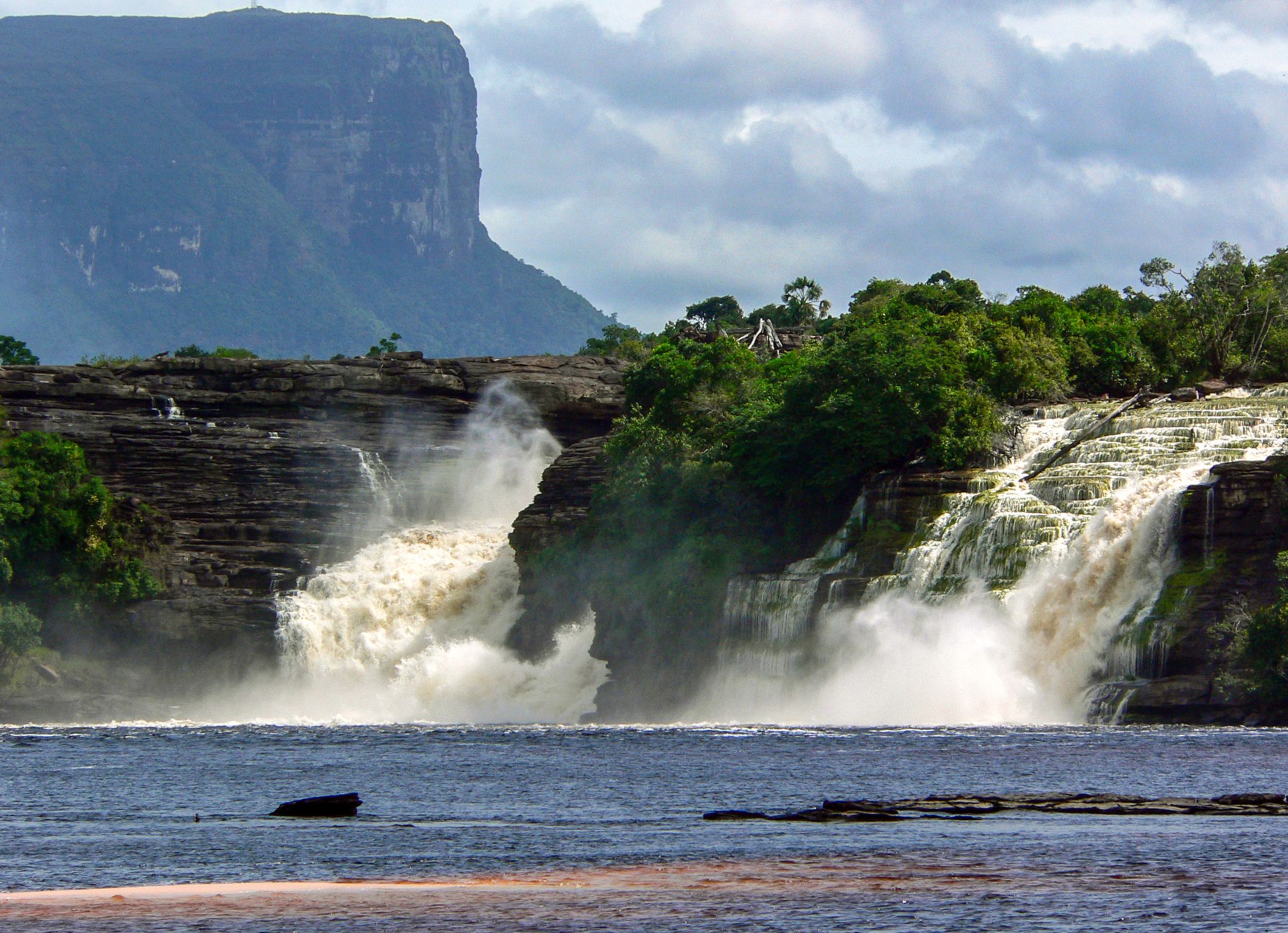 Waterfalls and Lagoon in Canaima, Venezuela, Venezuela
