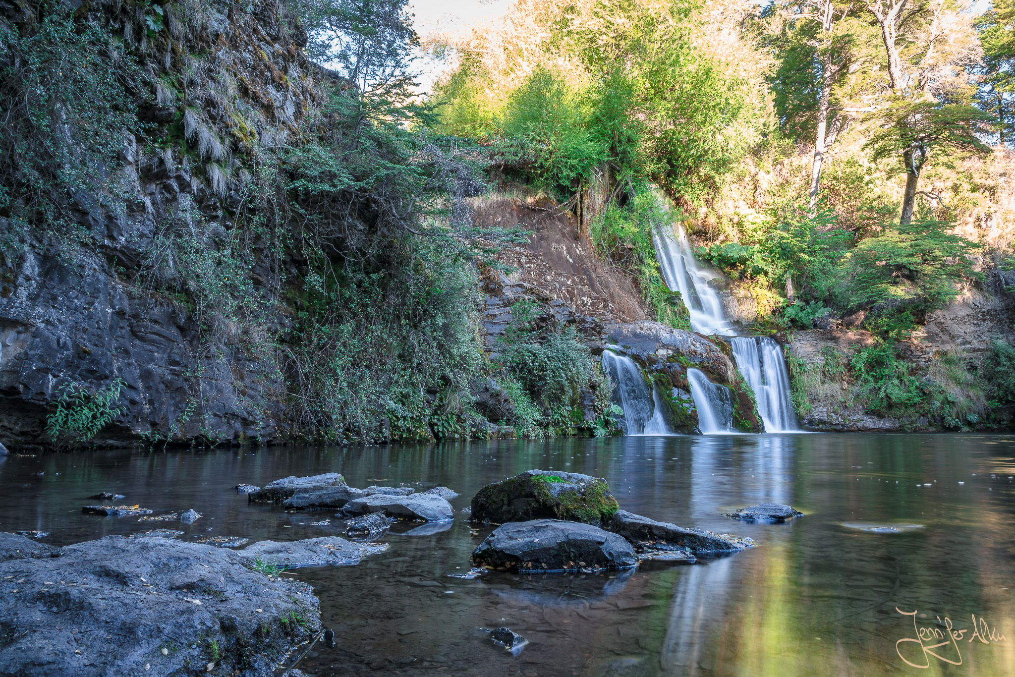 Waterfalls Catarata de Mallin Ahogado, El Bolson, Argentina