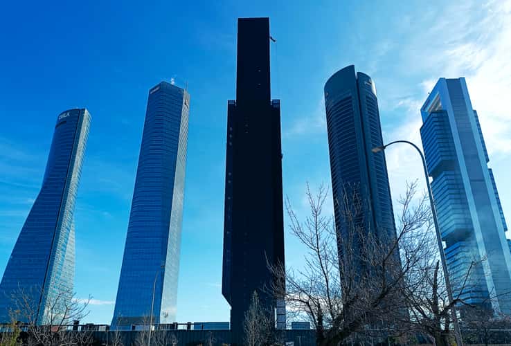 View to Cuatro Torres Business Buildings, Madrid