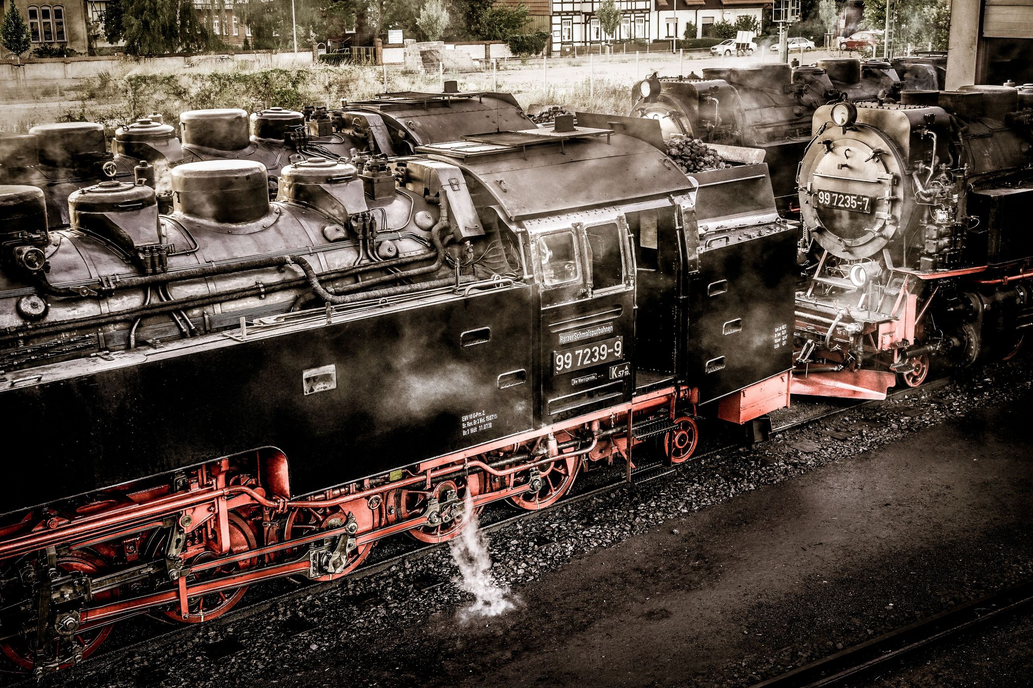 Depot of the Harzer Schmalspurbahnen, Wernigerode, Harz, Germany