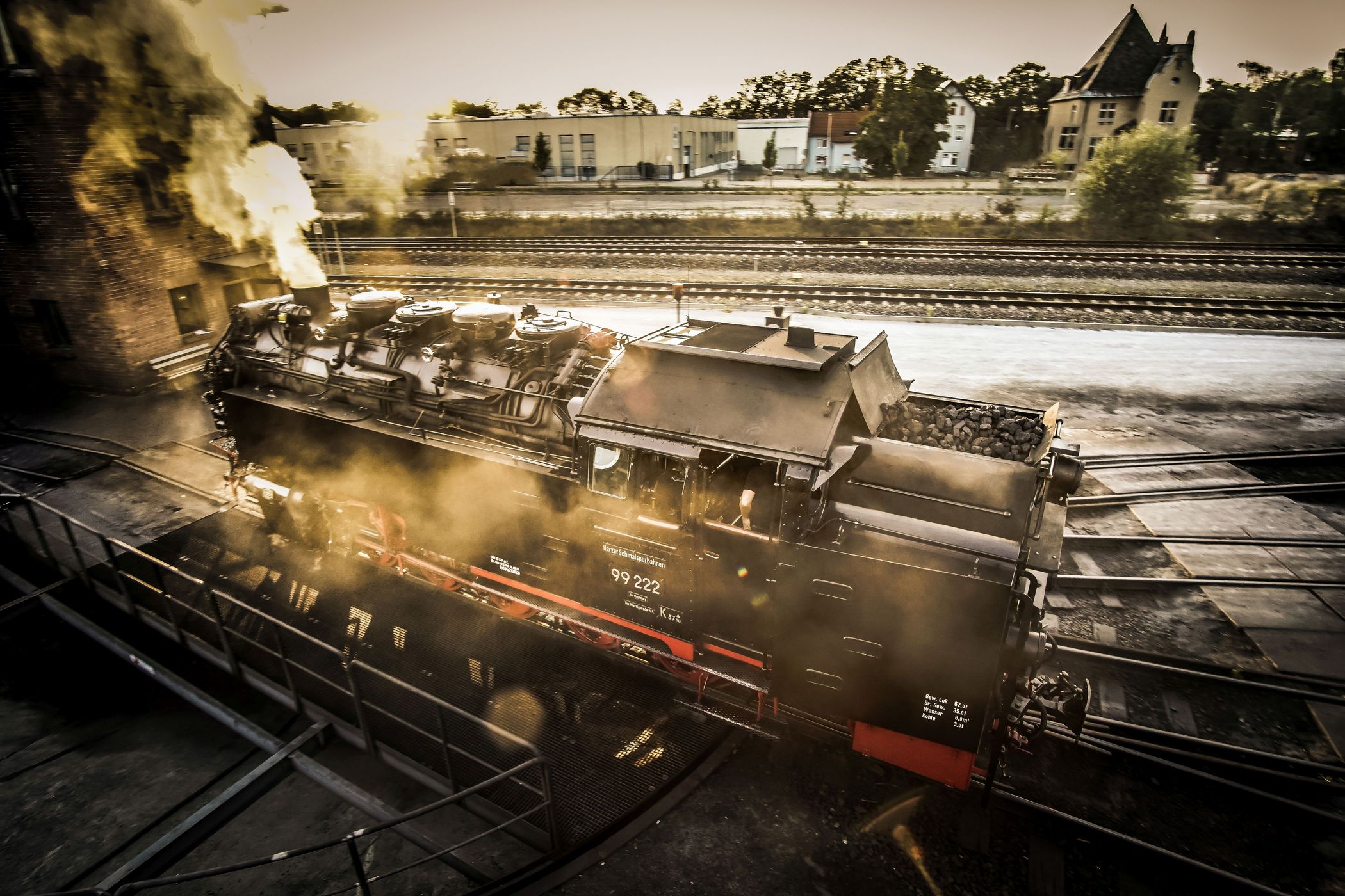 Depot of the Harzer Schmalspurbahnen, Wernigerode, Harz, Germany