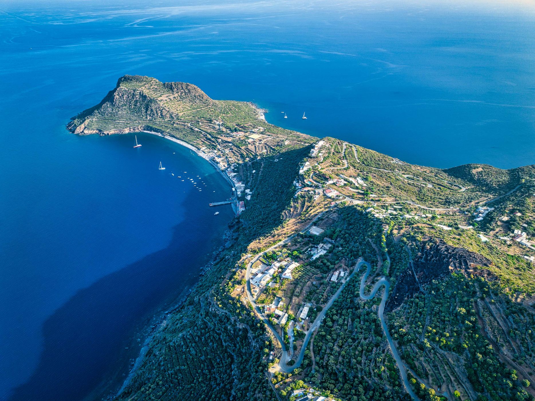 Drone Filicudi, The Aeolian Islands, Sicily, Italy