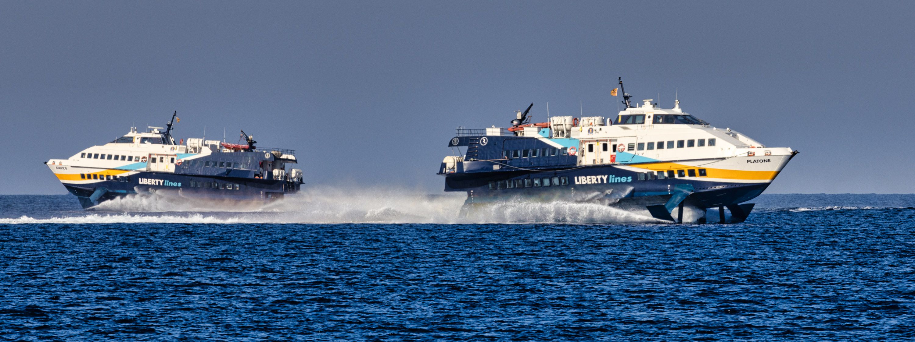 Dualing Hydrofoils Lingua, Salina, Aeolian Islands, Italy