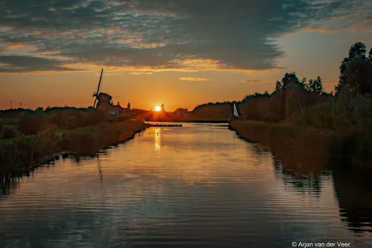 Sunset in the Dutch landscape