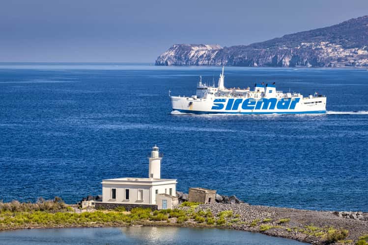 Ferry, Lighthouse, Lingua, Salina, Sicily